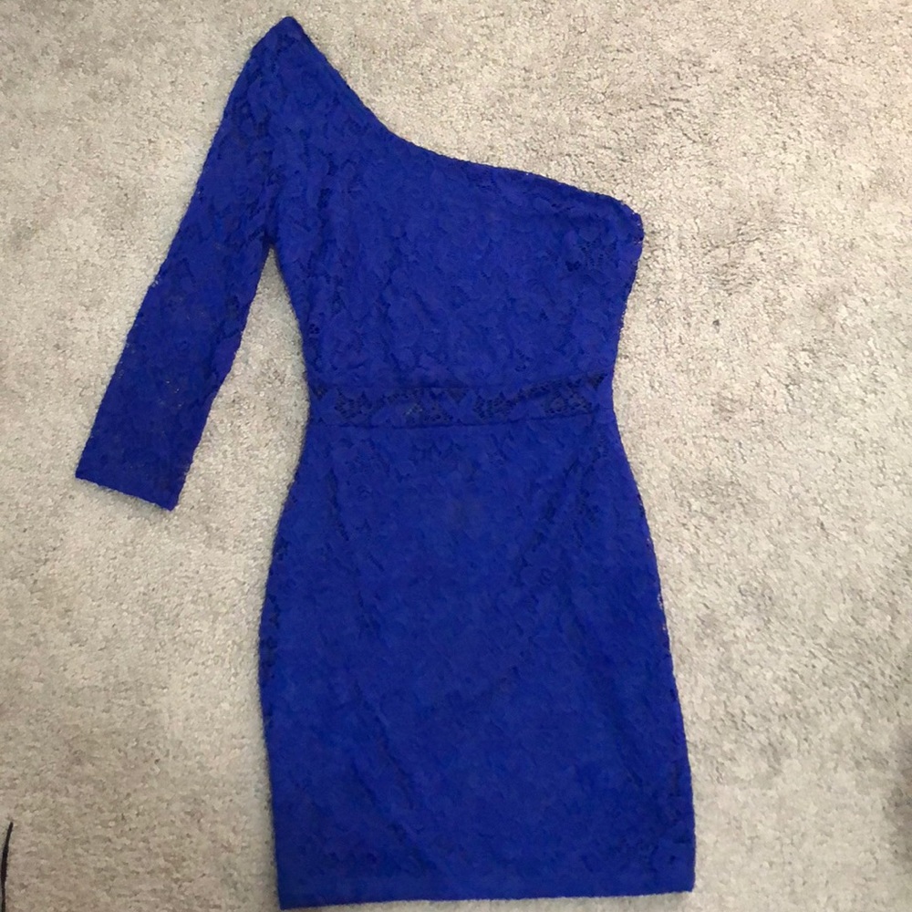 Charlotte Russe blue one shoulder dress